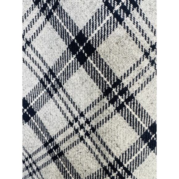 Talbots Grey Blue Skirt Womens Wool Blend Straight Plaid Size 4 - Picture 4 of 6